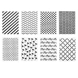 8Pcs Heart Dot Plastic Embossing Folder DIY Craft Template Molds Stamp Stencils Scrapbook Paper Card