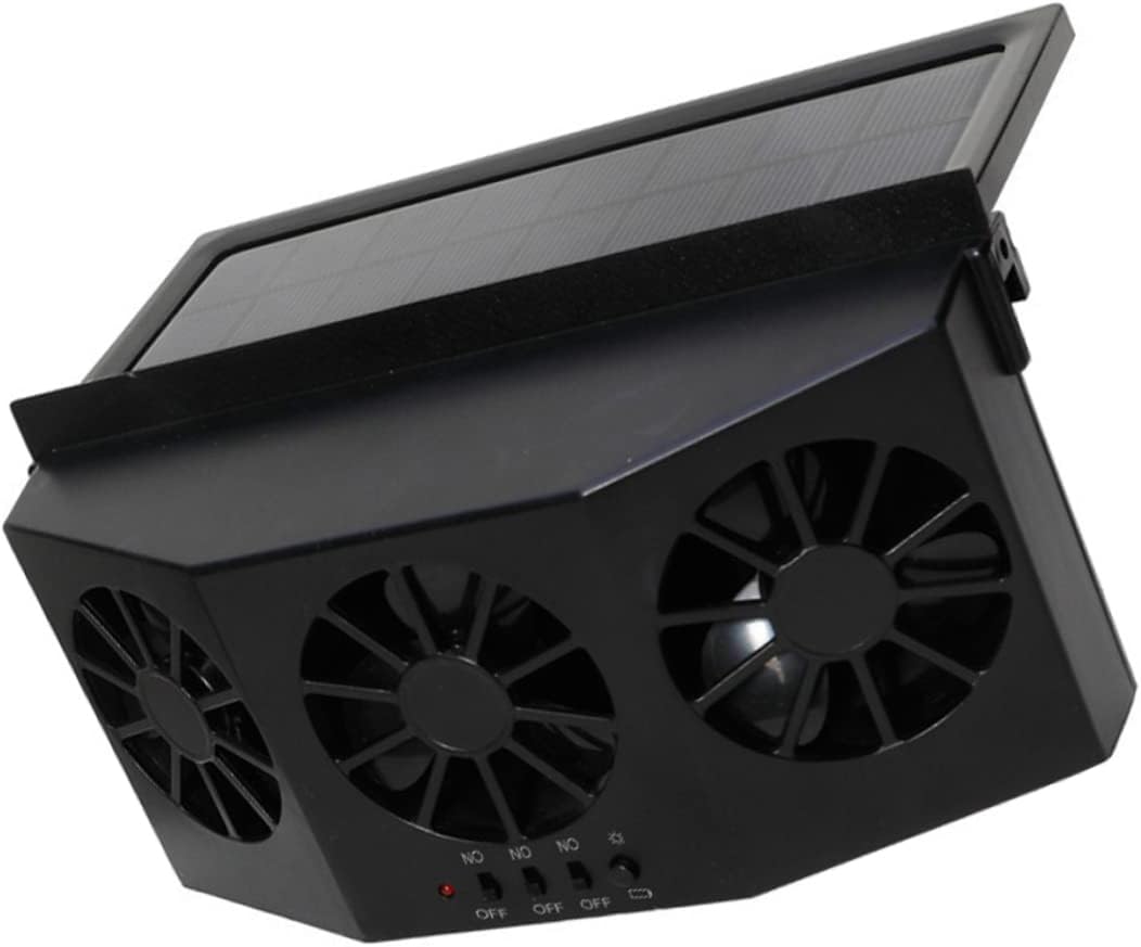 Solar Auto Exhaust Fan High Speed Vehicle Cooling Tool Efficient Air Ventilation for Freshness for Cars Suvs and Trucks Solar Powered with Built Battery