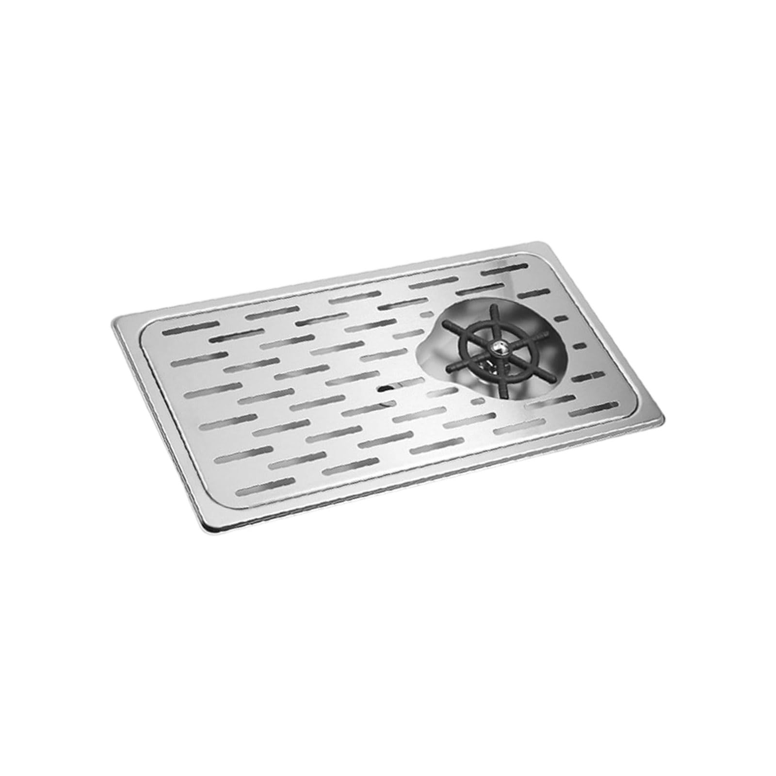 Built-in Sink Glass Rinser Stainless Steel Tray Press Activated Cup Washer for Kitchen Coffee Station Beverage Counter Setup Sink Cup Rinser Embedded Countertop Glass Washer Press Activated Rinsing