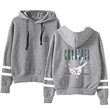 Tonidos Hoodie Hombres Mujeres So-Fia Cantante Ise-lla Hip Hop Impreso Sudadera con Capucha Pareja Sudadera De Gran Tamaño Casual Manga Larga Tops XXS-4XL-Grey||m