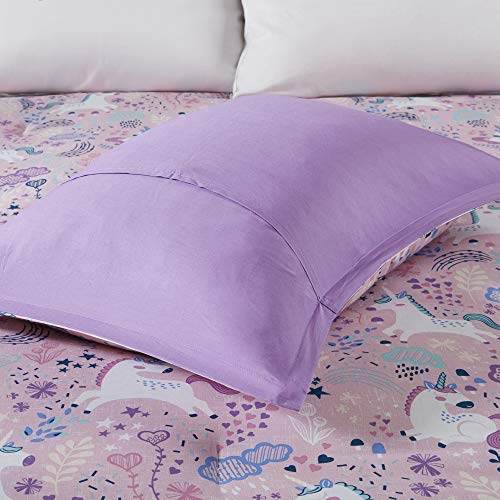 Intelligent Design Kids 100% Cotton Comforter Set - Fun Print and Vibrant Color Modern Design All Season Cozy Bedding, Matching Shams, Decorative Pillow, Full/Queen, Unicorn Reversible Pink by Intelligent Design - Image 8