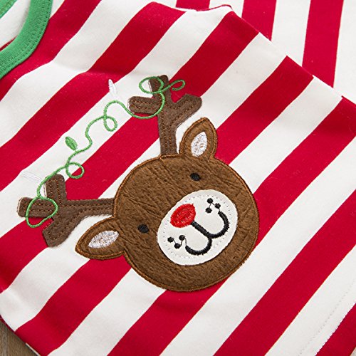 NCONCO Baby Boy Girl Christmas Outfit Reindeer Shirt+Pants 2Pcs Xmas Clothes - Afbeelding 6