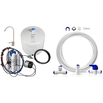 Home Master HydroPerfection Loaded Undersink Reverse Osmosis Water Filter System with iSpring Ice Maker Connection Kit