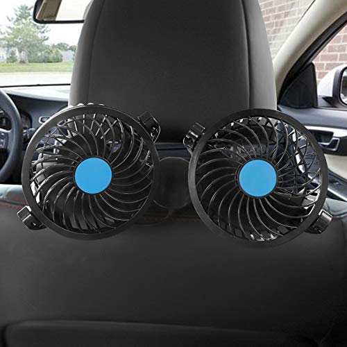 Confote 4 Inches Car Fans 12V Electric Auto Cooling Fan, Headrest 360 Degree