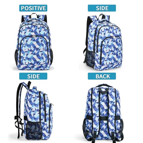 Image of Della Gao Laptop Backpack with Pencil Case, 15.6 inch Travel Backpack for Women, Water Resistant Computer Back Pack for Travel, Business, Work (S-Blue-Pencil Case)