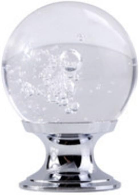 Top Estore 6 PCS 30mm/1.18" Crystal Ball Bubble Cabinet Knob Kitchen Pull Knob (Silver)
