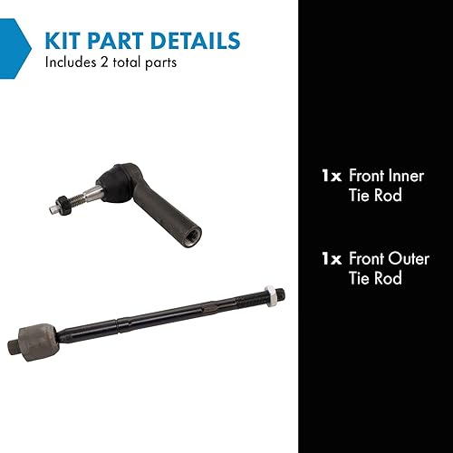 Miniatura 411 de TRQ Juego de barras de acoplamiento exteriores compatibles con Chevrolet Cruze Volt 2016-2019