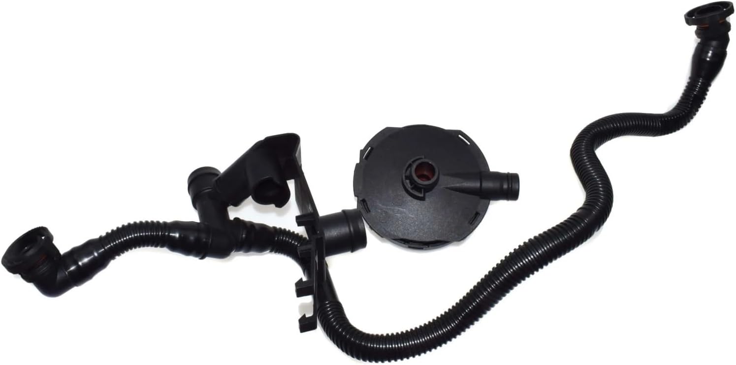 Crankcase Breather Hose Compatible with for A6 S6 3.0 V6 2002 2003 2004 2005 2006 2007 2008 Engine Crankcase Vent Hose Vent Valve OE: 06C103217H 06C103245