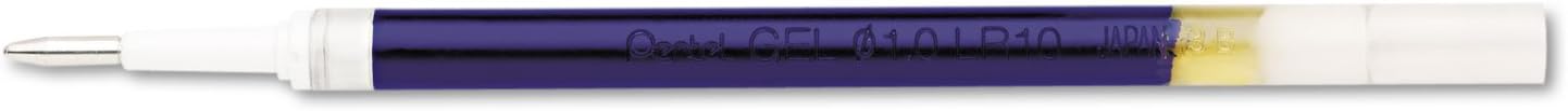 Pentel Refill Ink for BL60 EnerGel Liquid Gel Pen, 1.0mm, Metal Tip, Blue Ink, 1-Pack (LR10-C)
