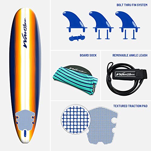 Wavestorm 8ft Soft-Top Longboard Surfboard