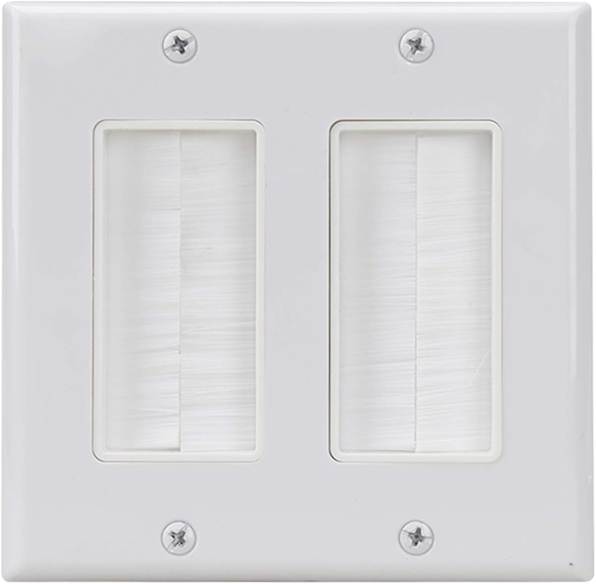Brush Wall Plate Double Gang,Cable Cover Brush Style