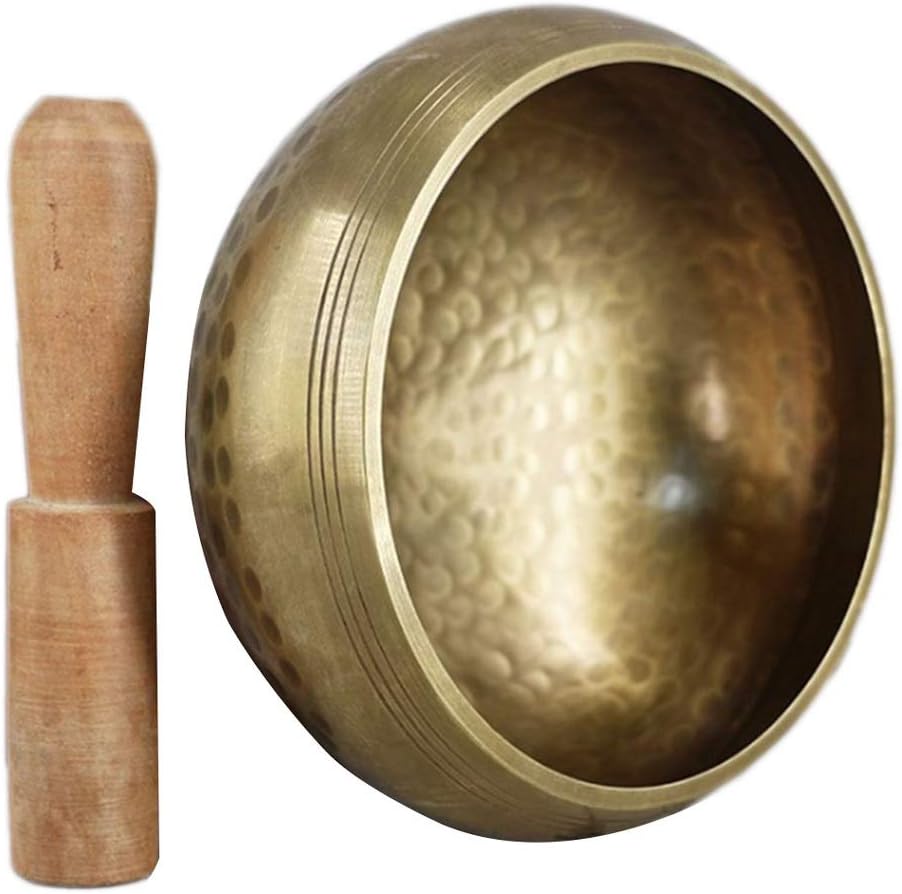 Meditation Singing Bowl Buddhist Tibetan Chanting Yoga Bowl Buddhist Sound Copper Bowl (Size : 8cm) ()