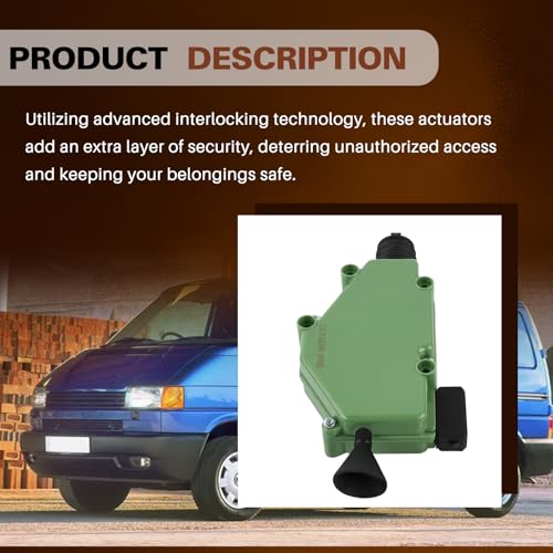 1 Stück Stellmotor mit Zentralverriegelung ZV 4-Polig Stellelement Zentralverriegelung passend für 1990-2003 Transporter T4 Transporter MK IV Autozubehör Teil# 701959781 701959783A 7D0959781A