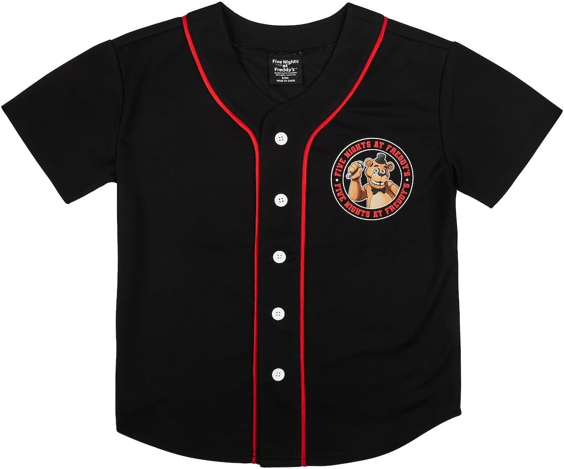 Five Nights at Freddy's Freddy Boy's 2-Pack Black Baseball Jersey & Short Sleeve T-Shirt Combo Set - Image 3