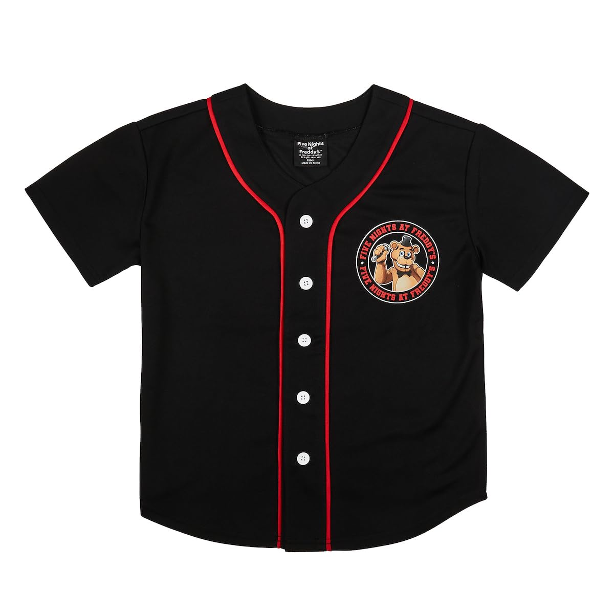 Five Nights at Freddy's - Set da 2 pezzi di maglia da baseball nera e maglietta a maniche corte di Freddy
