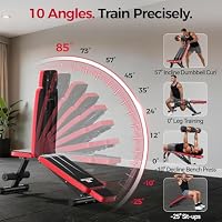 NICEPEOPLE Adjustable Weight Bench for Home Gym, 660LBS Capacity Workout Bench with 8/10 Backrests for Chest Shoulders Arms, Compact and Foldable Strength Bench for Small Space Apartment Room — image 5