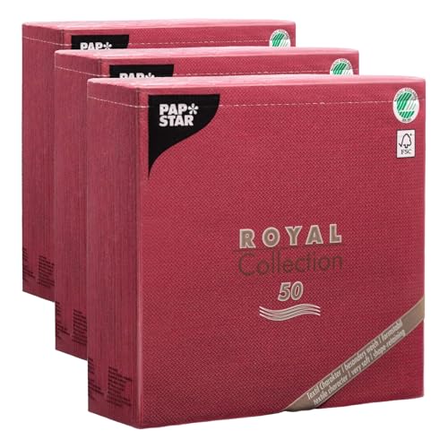 Servilletas Papstar burdeos de papel absorbente y grueso que evitan usar manteles de tela