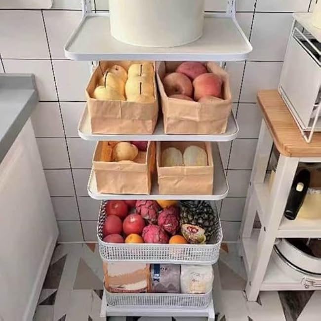 Free Standing Kitchen Saucepan Lid nizer Rack Narrow Cupboard Storage Shelf for Pots and Pans 4 Shelf Boards White Space Saving Kitchen Storage Solution-NVFzeW5r