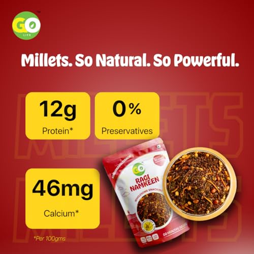 Image of GO LIFE Namkeen (Jowar,Ragi Combo) Healthy Snacks For Weight Loss | Roasted, Protein-Rich, High Fiber, Zero Preservatives | Tasty Snack | Gluten-Free | Perfect For Kids & Family | Anytime Snacking
