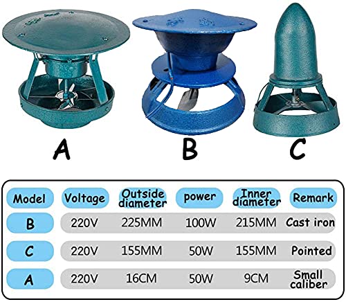 Sscyht Chimney Induced Fan Household Chimney Smoking Machine Smoke Exhaust Machine Fireplace Fan Stove Chimney Fan,B #TOP1