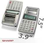 Sharp EL-1611V Handheld Portable Cordless 12 Digit Large LCD Display Two-Color Printing Calculator with Tax Functions