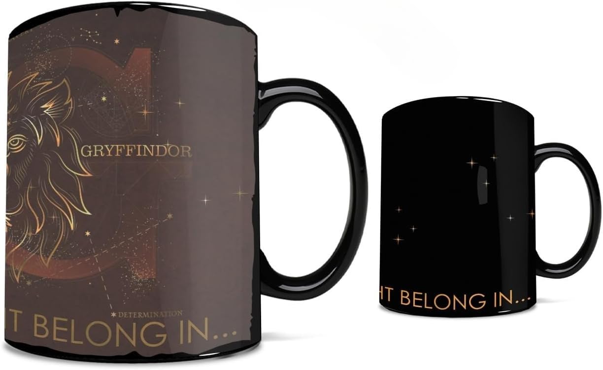 Harry Potter – Celestial Hogwarts Houses – Gryffindor – Sorting Hat – 16 oz Large Ceramic Heat Sensitive Clue Mug – Full image revealed when HOT liquid is added MMUGC943