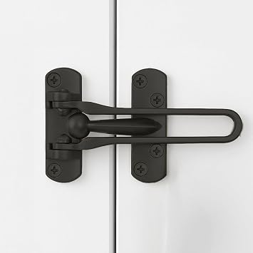 Mega Handles Safety Door Lock 2026 Version, Heavy-Duty Zinc Alloy 4.2" Door Lock, Swing Bar Door Guard, Safety Childproof Reinforcement Door Stopper for Kids Matte Black