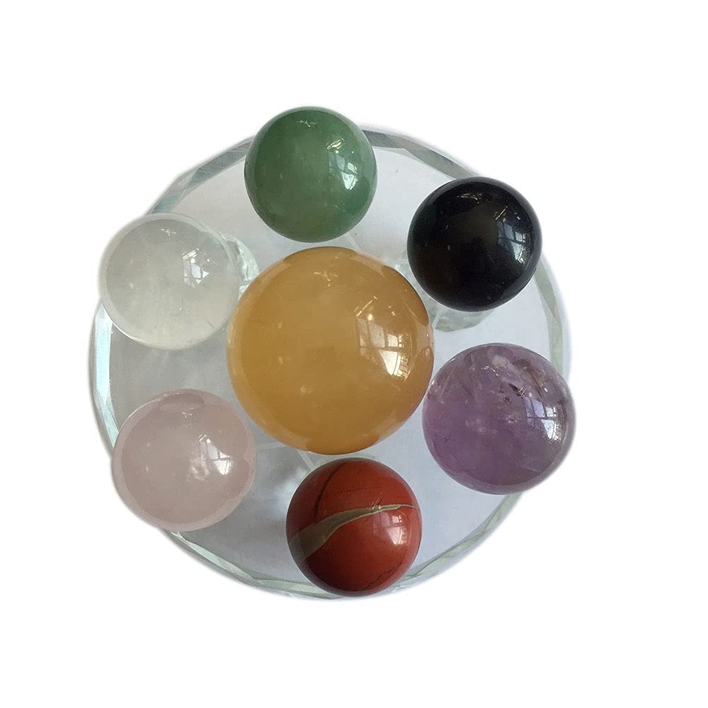 Home Sammlungen Natursteine ​​Kristallkugeln Seven Star Array Reiki YogaCrystal Pendel for Dekoration, Steingenerator