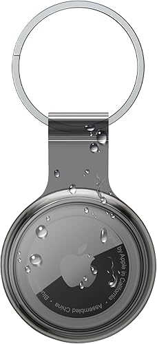 Funda para Airtag con llavero, soporte para Airtag compatible con Apple AirTags, impermeable, a prueba de polvo y anticolisión, con material de TPU