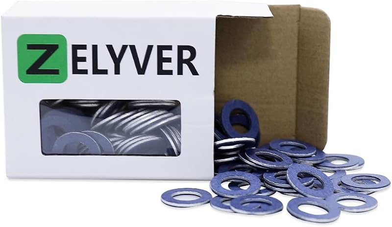 Junta de alumínio 12 mm para bujão de óleo ZELYVER 90430-12031 Toyota e Lexus – 100 unidades