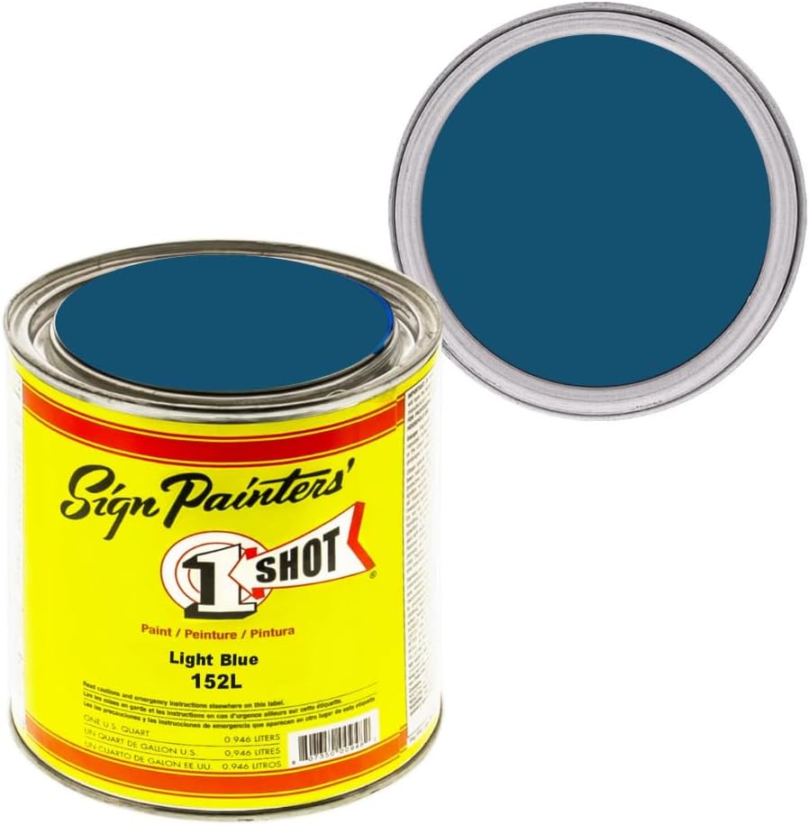 1 Shot Lettering Enamel Paint, Professional Pinstriping and Lettering Paint 4 OUNCE Can 163L/4Z (163L- Magenta)