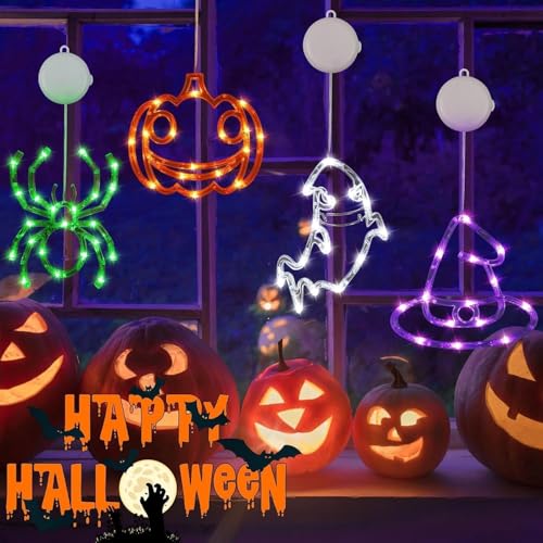 4 Pack Halloween Window Lights