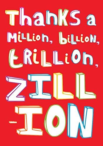 Dear Henry Kids Thank You Cards - 10 pack with coloured envelopes (Thanks a Million)