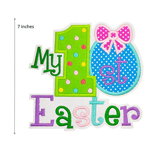 7" Large My First 1St Easter Embroidered Iron On Patch Felt Applique For Shirt #TOP1