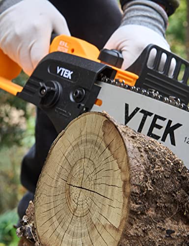 Vtek Chainsaw Cordless Brushless Chain Saw 12-Inch Power Chainsaw Handheld Electric Chainsaws For Wood Cutting Tree Trimming. #TOP4