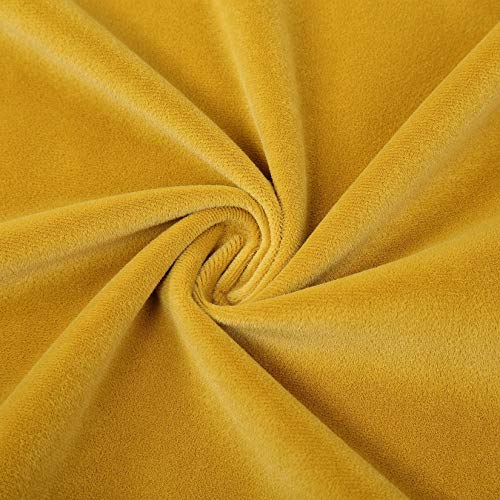 Glowsol Yellow Velvet Tier Curtains For Bathroom Light Blocking Heavy Weight Curtains Premium Soft Drapes (26×30 Inch, Yellow, Set Of 2) #TOP1