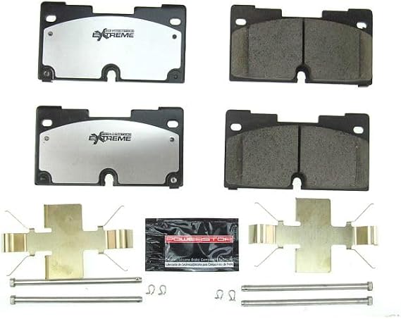 PowerStop Front Brake Pads for Cadillac Escalade 2021-24 |Escalade ESV 2021-24 |Chevrolet Silverado 1500 2019-24 - Z36 Truck & Tow Carbon-Fiber Ceramic Brake Pads with Installation Hardware, Z36-2173