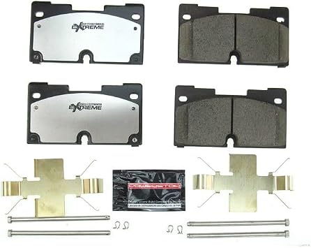 PowerStop Front Brake Pads for Cadillac Escalade 2021-24 |Escalade ESV 2021-24 |Chevrolet Silverado 1500 2019-24 - Z36 Truck & Tow Carbon-Fiber Ceramic Brake Pads with Installation Hardware, Z36-2173