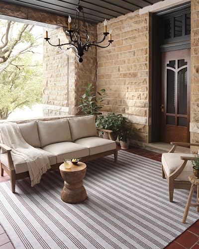 Image of Loloi Magnolia Home Charlie Silver /Bark 5'-0 inch x 7'-6 inch Area Rug