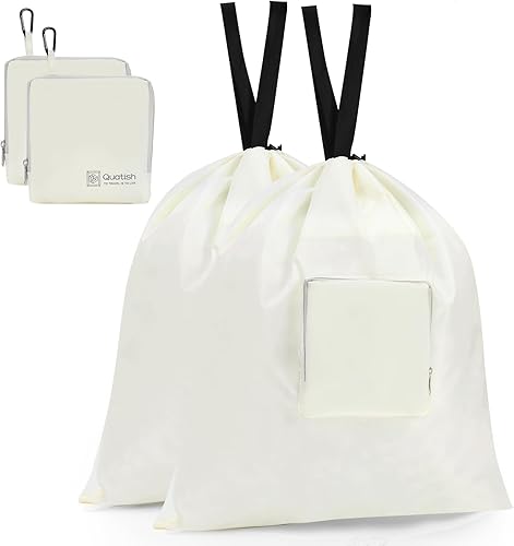 Bolsas de lavandería de viaje, paquete de 2 bolsas de viaje para ropa sucia, bolsa de ropa sucia plegable para viajes, bolsa de lavandería lavable y