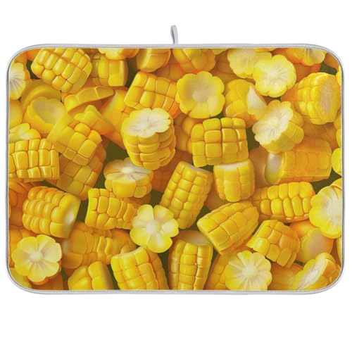 Affettato mais realistico cibo piatto asciugatura mat assorbente microfibra asciugatura stuoie per piatti microfibra contenedor para vasos mojados 18 x 24