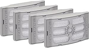 Cat Mate 3-Stufen-Filterkartuschen (386) – Geeignet für alle Cat Mate, Dog Mate oder Closer Pets Trinkbrunnen (4er-Pack)