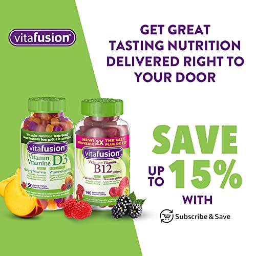 Vitafusion B12 Adult Vitamin Gummies, 1000 Mcg Vitamin B12 Daily Dose