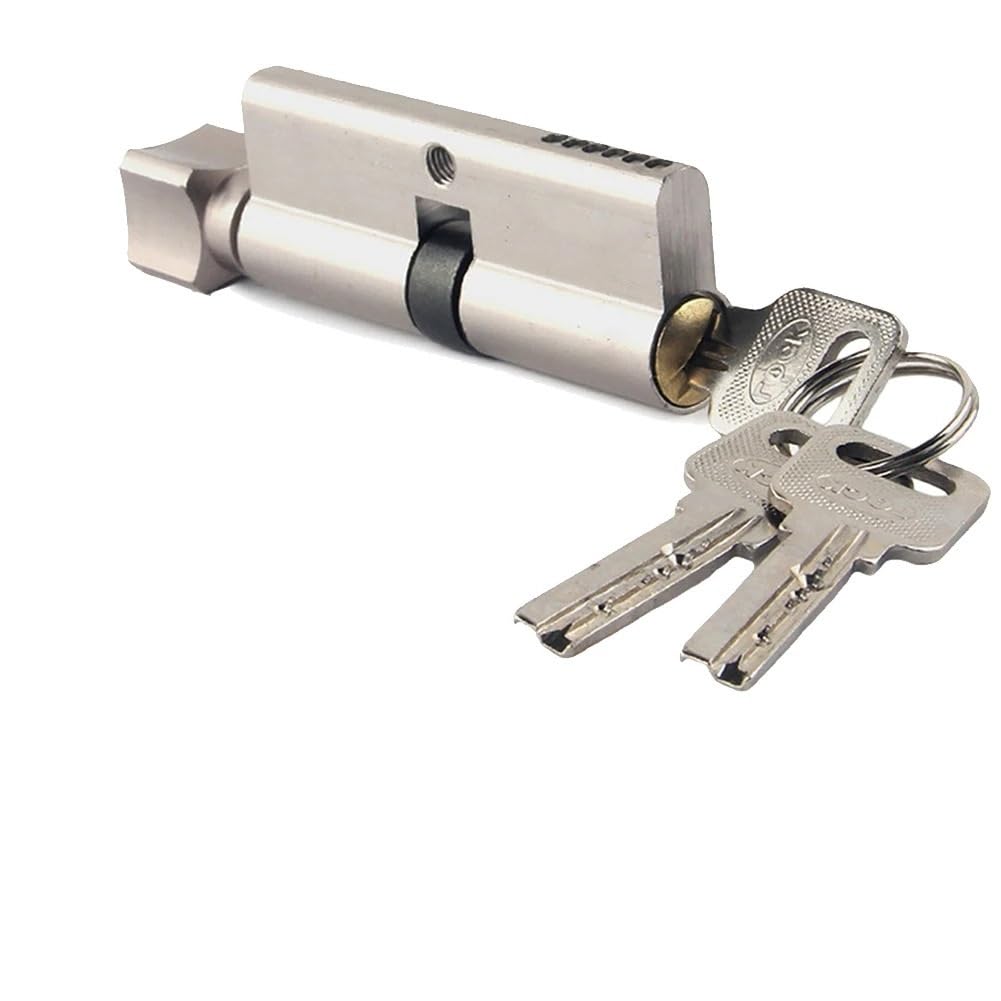 Cerradura de cilindro europeo, cerradura de puerta de aleación de aluminio antirrobo con 3 llaves, barril de Hardware de seguridad for interior, hogar y oficina