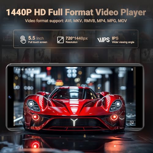 image for Oilsky 128GB MP3 Player with Bluetooth and WiFi, Android 13.0, 5.5