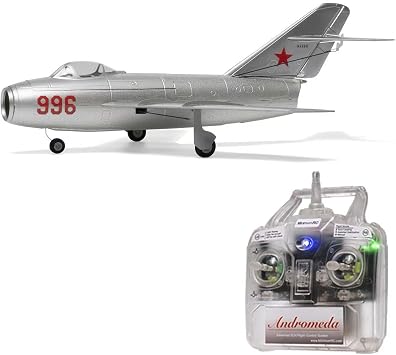 MinimumRC MIG-15 RC Plane, 30mm EDF Jet, Brushed Power, 400mm Wingspan Ready to Fly Brushed power