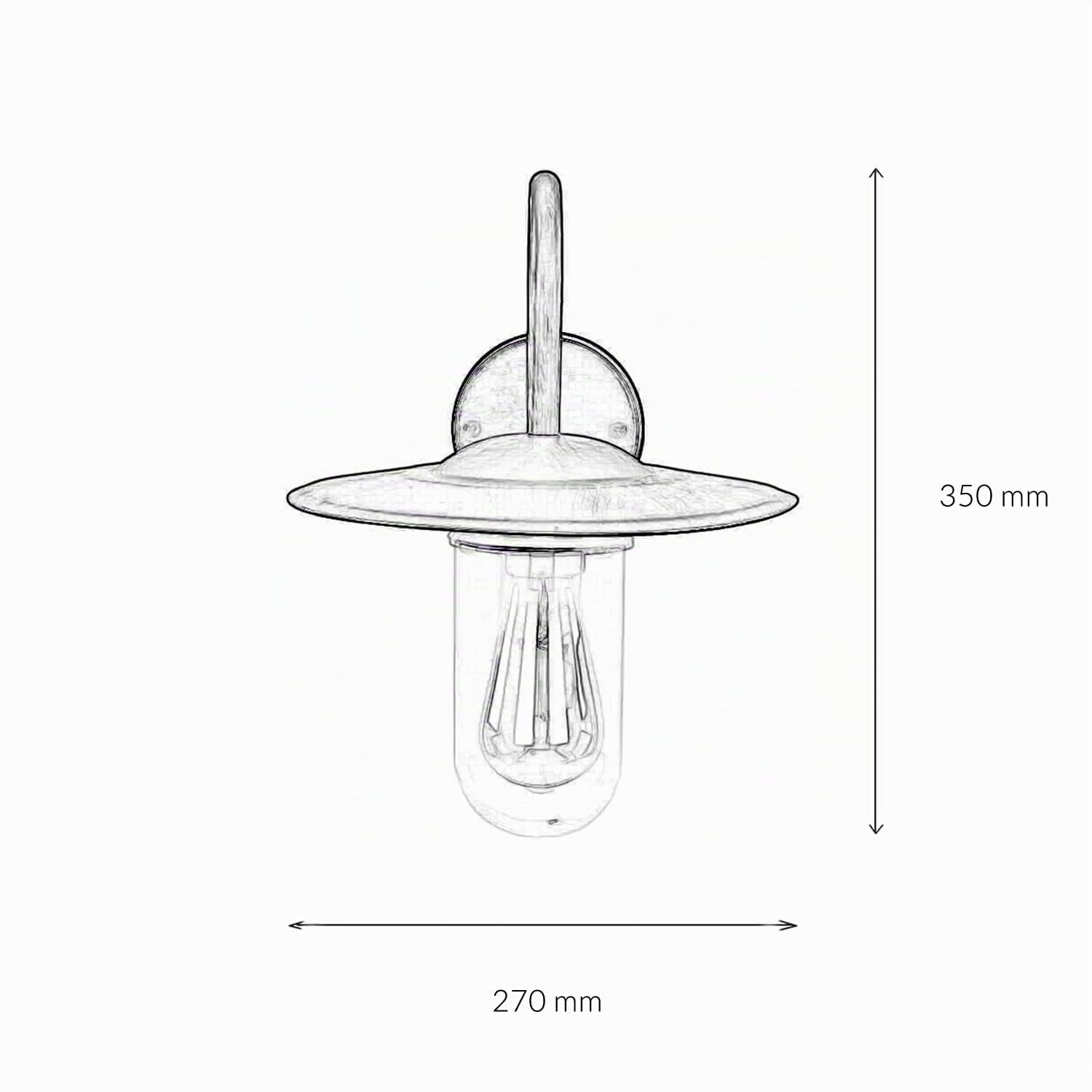 Licht-Erlebnisse Außenwandleuchte Metall Glas in Anthrazit IP44 Outdoor Garten T:34 cm E27 wetterfest Maritime Außenlampe Terrasse GÖTEBORG