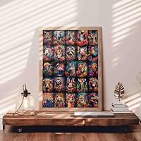 Tucocoo Puzzle Tierblumen, 1000 Teile, Collage, DIY, schwierig, Heimdekoration, Sammlung, Geschenke, Familienpuzzle – Ansicht 3