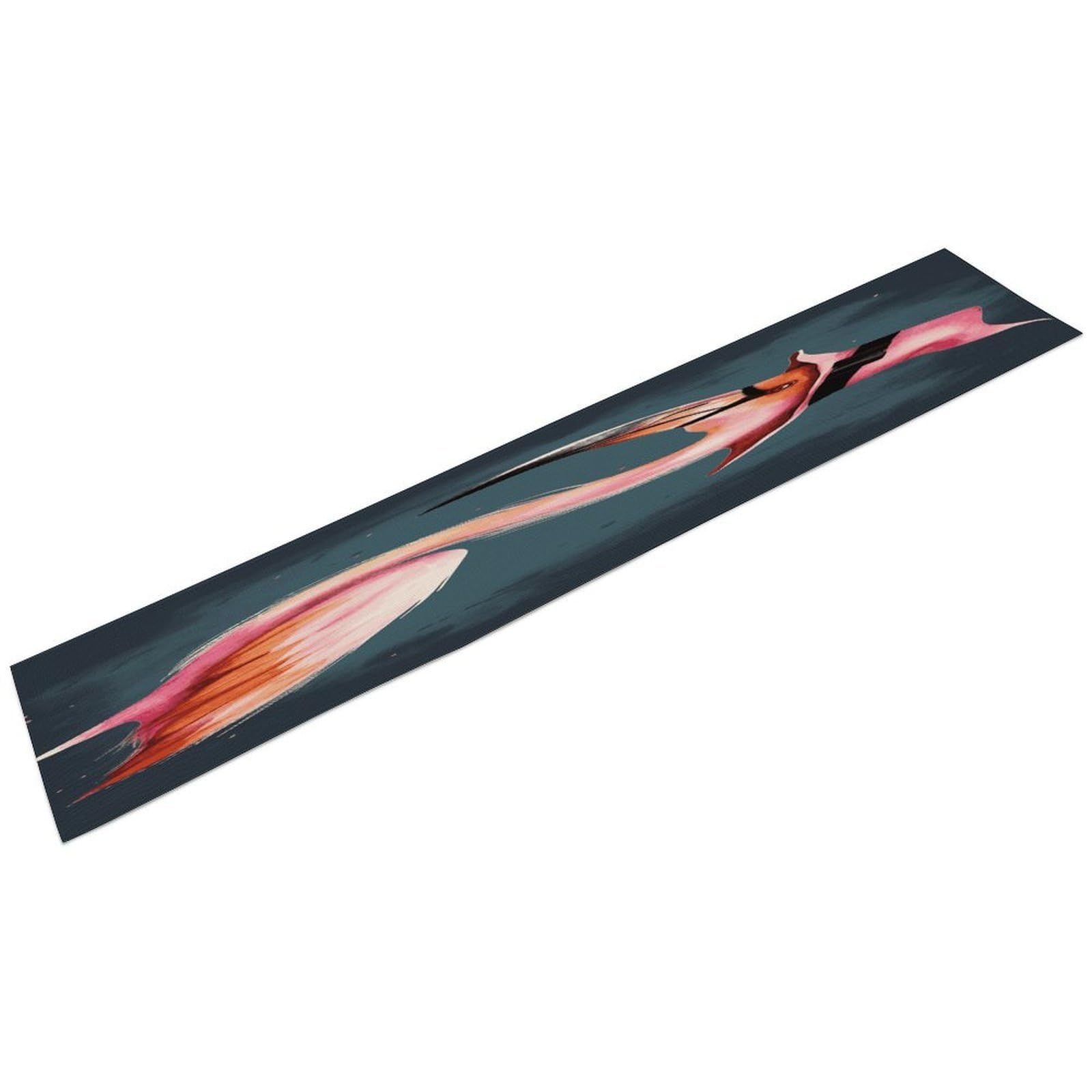 Btcowzrv Style Halloween Flamingo Witch Hat Linen Table Runner 72.4 Inches Long, Machine Washable Table Runner For Party Kitchen Dining Table Coffee Holiday Party Decor, 13.4"X72.4"