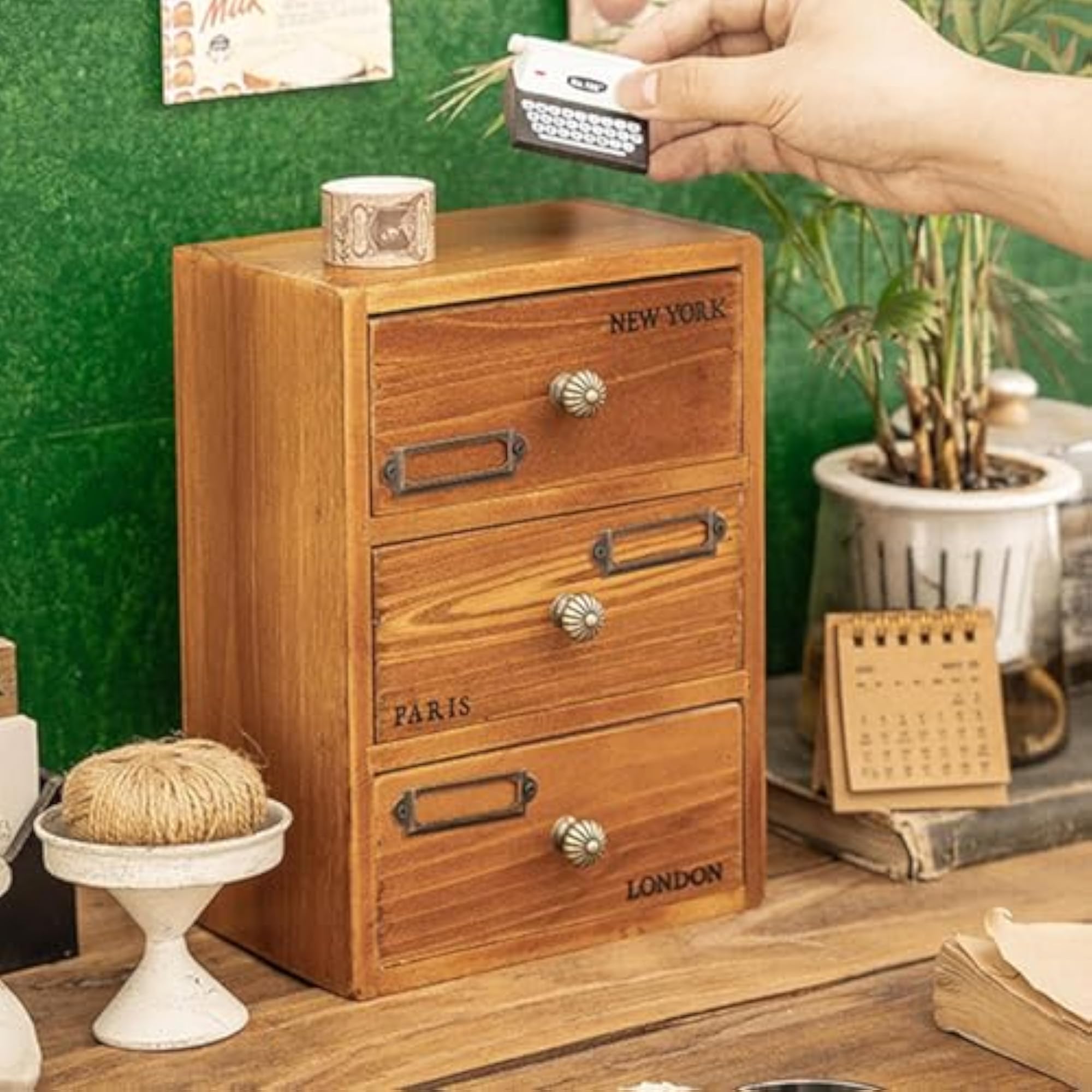 Vintage Makeup Case, Multifunctional Storage Box